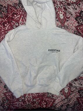Essentials Light Heather Gray Crewneck Hoodie